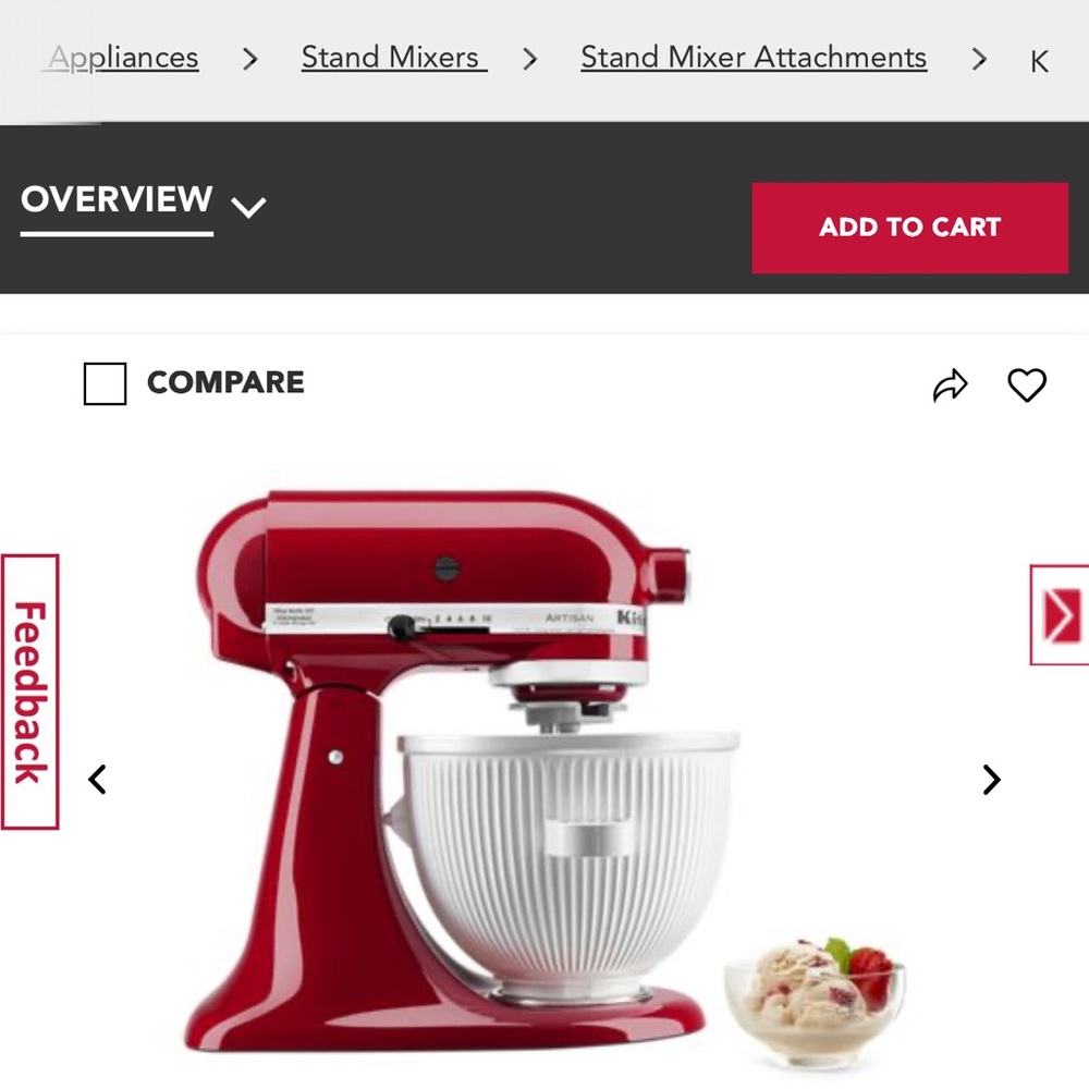 KitchenAid Ice Cream Attachment